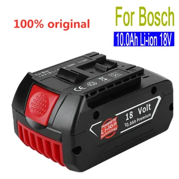 18 10.0 Ah 10000 mah Акумулаторна Литиево-йонна Батерия за Преносим Замяна на Батерията Индикатор Резервна Батерия За Bosch BAT609