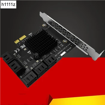 Chi a Майнинг Играчът 10 SATA Порта 3,0 до PCIe Карта за Разширение PCI Express SATA Адаптор SATA3 6G Конвертор с Радиатор за Windows