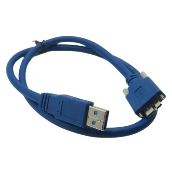 USB 3.0 A / M към Micro B / M, с подкрепата на двухвинтового заключване на кабел SuperSpeed, съвместима камера USB3 Vision 0,6 m на 1 m на 1,8 m 3 m