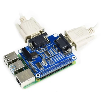 Waveshare 2-канален изолиран конектор за разширяване на RS232 за Raspberry Pi използва решение SC16IS752 + SP3232