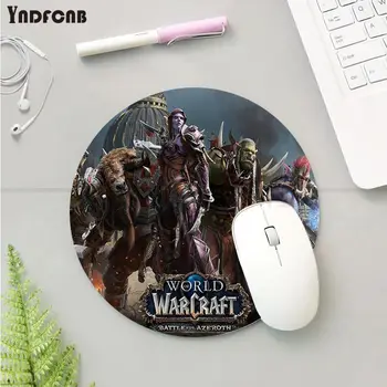 YNDFCNB Нов Печатни World of Warcraft Красив Аниме кръгла Подложка За Мишка Противоскользящий Подложка за Мишка За Лаптоп геймърска Подложка За Мишка