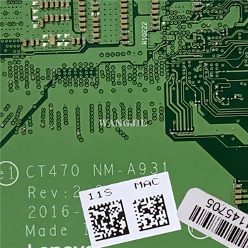 Използва се FRU: 01HW539 За Lenovo ThinkPad T470 дънна Платка на лаптоп CT470 NM-A931 с процесор i5-6300U DDR4 RAM