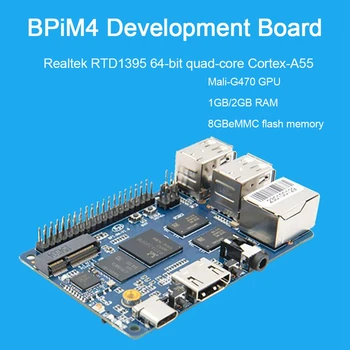 НОВО-За Banana Pi BPI-M4 1 GB/2 GB оперативна памет DDR4 Realtek RTD1395 а a53 Четириядрен 64-битов Съвет за развитие Подкрепа 8G EMMC Flash
