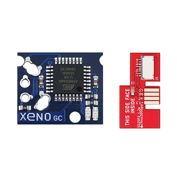Преносим адаптер SD2SP2 За четене на карти Micro-SD + V 0,5 CD + Чип Xeno GC За игралната конзола NGC, NTSC-U-Ксенофобията