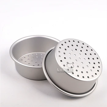 10шт 9,5 см дупки стил кръгла чаша алуминиева анодирующая форма за торта форма за торта с дупки инструменти за печене на няколко DIY на фурна