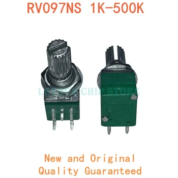 1бр RV097NS 1K 5K 10K 20K 50K 100K 500K с ключа аудио 5pin вал 15 мм усилвател уплътнителен потенциометър