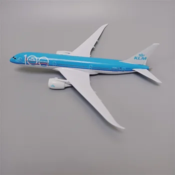 20 см Сплав на Метални Холандия Air и KLM B787 Airlines Модел Самолет на KLM 