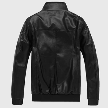 2019 мотоциклетът Черно яке от изкуствена кожа, мъжки кожени якета jaqueta de couro, мъжки дрехи, мъжки кожени палта
