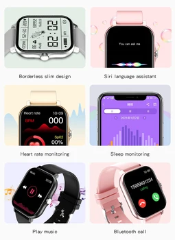 2021 Нови 1,69 Инчов Смарт Часовници За Мъже И Жени с Bluetooth-Разговори, Часовници С Потребителски Циферблат За IOS Xiaomi Oppo Huawei PK SmartWatch P8 Plus