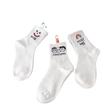 3 чифта Чорапи Дамски Корейската версия през Лятото на Тънки Ins Tide Универсални Сладки есенни военни спортни студентски спортни чорапи