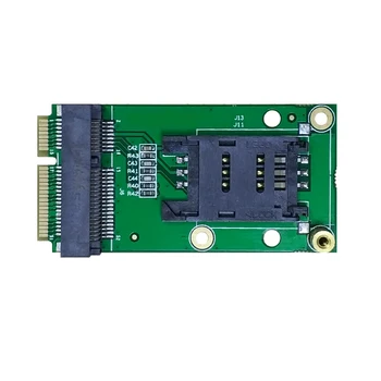 4G LTE Промишлен мини адаптер, PCIe към мини адаптер PCIe конектор за SIM-карти (флип-тип) за безжичен модул WWAN / LTE 3G / 4G