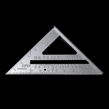 7-инчовата Алуминиева Триъгълна Линия Покривна Греда Квадратна Триъгълна Линия Транспортир За Дърводелски Инструмент за Измерване