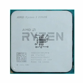 AMD Ryzen 3 2200G R3 2200G 3,5 Ghz Четириядрен четырехпоточный процесор YD2200C5M4MFB Socket AM4