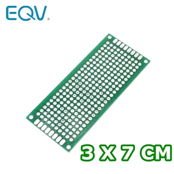 EQV 10шт 3x7 см, Двустранен Прототип на Печатната платка сам Универсална Печатна платка