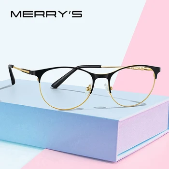 MERRYS ДИЗАЙН За Жени Ретро Котешко Око Очила Рамка Дамская Мода Тенденция на Очила за Късогледство Рецепта за Оптични Очила S2103