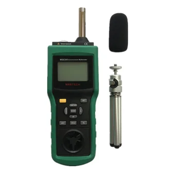 MS6300 Цифров Измерител на околната Среда Индикатор за нивото на звука Температура Влажност Ниво на Звука Тестер Поток на Въздуха Иллюминометр Анемометр