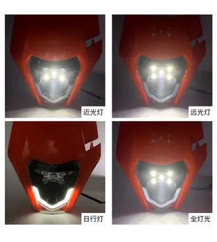 PowerZone Мотоциклет LED Светлини Налобный Фенер Супермото Обтекател За KTM EXC SXF MX Байк, Ендуро LED Светлини