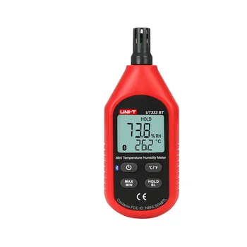 UNIT UT333BT Мини Bluetooth LCD Цифров Измерител на Температурата и Влажността на Въздуха, Термометър, Влагомер, Сензор за Тестер за Обновяване на UT333