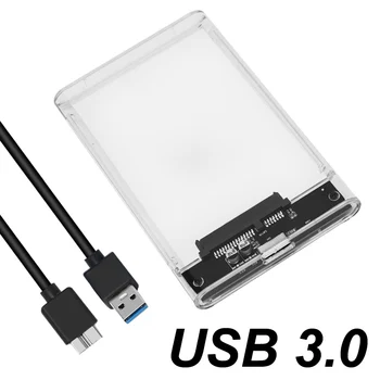 USB TYPE-C 2.0/3.0/3.1 Прозрачен Инструмент Безплатно 2,5 Инча Gen2 10/5 gbps SATA III Външен Твърд Диск HDD Корпус SSD Калъф Скоростна UASP
