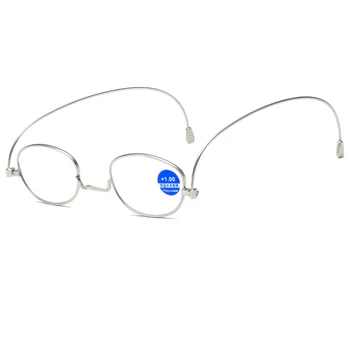 VCKA Модни Тънки и леки Очила за четене, Дамски и Мъжки ултра-леки Очила за далекогледство, Анти-синя светлина, Блокиране + 100 до + 400