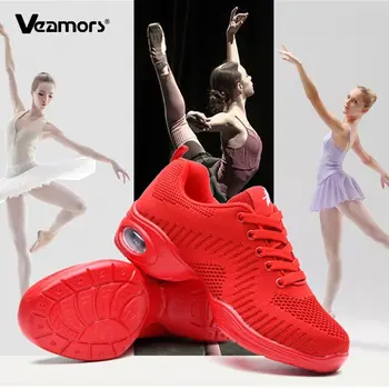 VEAMORS/ Нови и Модерни Танцови Обувки От Ракита Окото, Удобни Маратонки, Дамски Мека Подметка, Спортна Дишаща Модерна Джаз Спортни Обувки