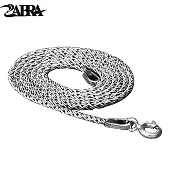 ZABRA колие от сребро 925 проба за мъже и жени, индивидуално тенденция ретро тайское сребърна огърлица, верижка на ключицата, верига от пеньковой въже