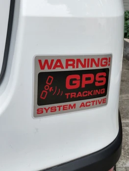 Автомобилна Стикер Предупреждение за GPS Проследяване на Полицейска Система Активни Забележими Етикети PVC 12,2*7,3 см