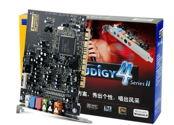 Безплатна доставка Нов Творчески 7.1 Audigy 4 II PCI Звукова Карта Тенис на Вграден Караоке гореща звукова карта PCI