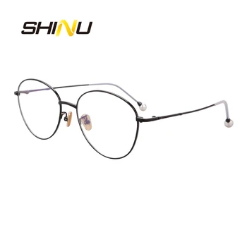 Дамски очила в рамки реколта дизайнерски очила с големи кръгли метални рамки за очила по рецепта на индивидуални сини светлинни блокер очила дамски