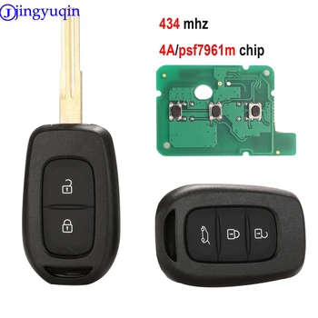 Дистанционно ключ jingyuqin 2/3 от Бутона 434 Mhz с чип 4A PCF7961M За Renault Sandero на Dacia Logan