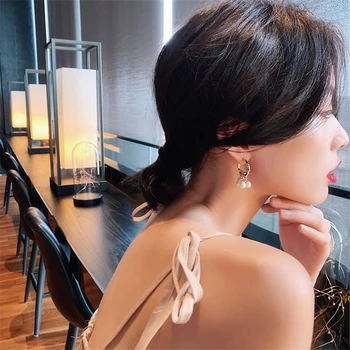 Естествени перли нередовни обеци перлени обеци, 2021 южна Корея нов дизайн на модни дамски обеци вечерни бижута подарък