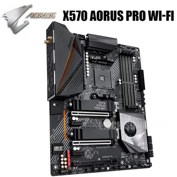 За GIGABYTE X570 AORUS PRO Wi-Fi X570 PCIe4.0 DDR4 USB3.1 Realtek ALC1220-VB Ребро От Радиатора RGB M. 2 Теплозащитный игри