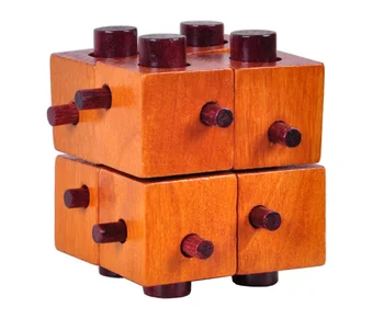 Играчки на пъзела закачки мозъка пъзел куб 3D дървени дървени за възрастен