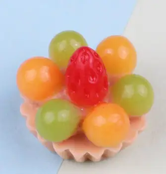 Миниатюрни 3D Плодове Смола Кабошон Kawai Моделиране Заложна Къща Плодови Купа Бижута Закачане на Аксесоари