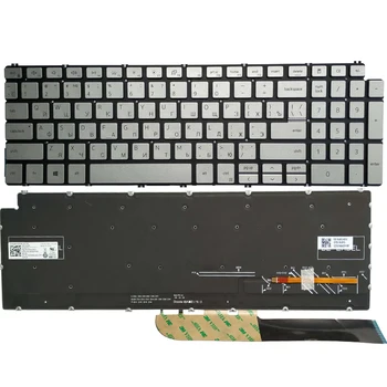 НОВАТА руска/BG клавиатура за лаптоп DELL Inspiron 7591 7590 7500 P90F P83F Ширина 3510 e3510c черна с осветление и Без рамка