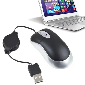 Най-новият Прекрасен Мини Жични Bluetooth RGB Превъртане на Мишката Прибиращ се USB Кабел Ергономичен Офис PC Лаптоп Геймърска Мишка Оптичен Сензор