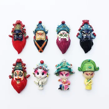 Пекинската Опера творчески триизмерни фигурки с магнити за хладилник нож китайски стил сувенири декоративни занаяти подаръци