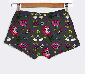 Поръчка Създайте свой собствен дизайн Trippy psychedelic 420 Модерен Секси дамски летни панталони Горещи къси панталони 4XL 5XL