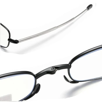 Сгъваеми Сгъваеми Очила За Мъже И Жени, Модерни Метални Очила с оригиналната Кутия, Анти-Blu-ray Очила За Четене