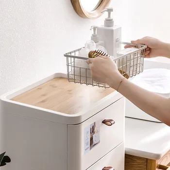 Скандинавски Многофункционален Малка Странична Масичка Проста Спалня Мини Японски Шкаф За Съхранение На Козметични Кутия За Съхранение На Мебелите За Дневна