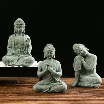 Статуя На Буда Украшение На Будизма Статуи От Пясъчник Произведения На Изкуството Източната Култура Украса Културен Домашен Декоративен Елемент