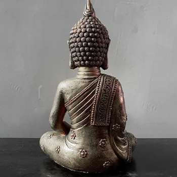 Статуя на Буда Седи Свещник, Скулптура Украса Tealight Притежателят е Подходящ за Всекидневна входно Антре Тераса Градина