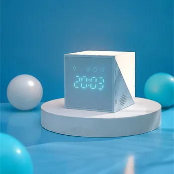 Творчески Сензорен Контрол, Интелигентен Будилник Wake Up Light Cube, USB Цифров Електронен Настолен Умен Дом Цифрови Настолни Часовници