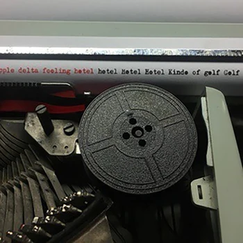 Универсална червена и Черна лента, Съвместима с основните много черен лента за принтер ROVER Typewriter (черен)