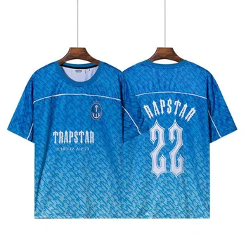 високо качество на Trapstar Монограм Футбол Джърси Тениска Наклон цвят на ЕС Размери Памук Trapstar Тениски за Мъже за жени